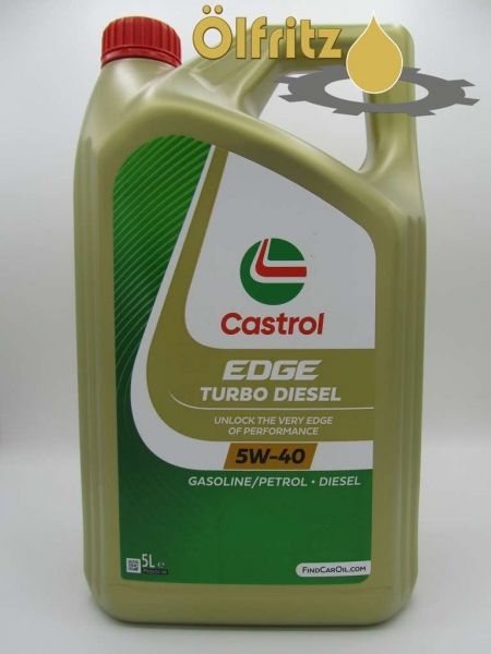 Castrol EDGE Turbo Diesel 5W-40 (neues Design) Motoröl 5l